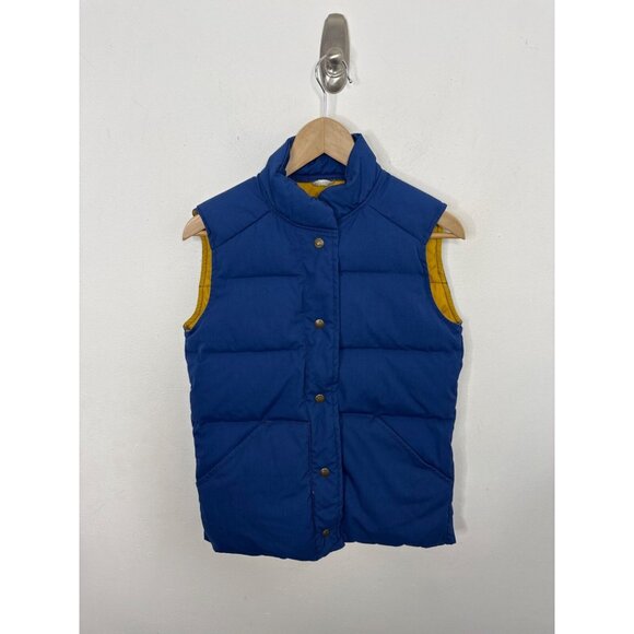 EDDIE BAUER Blue Down Puffer Vest Men’s Small 90s Vintage Lightweight - Picture 1 of 5